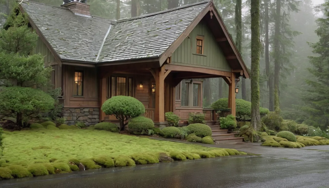 A wood-frame home in the Everett area on a damp, mossy day